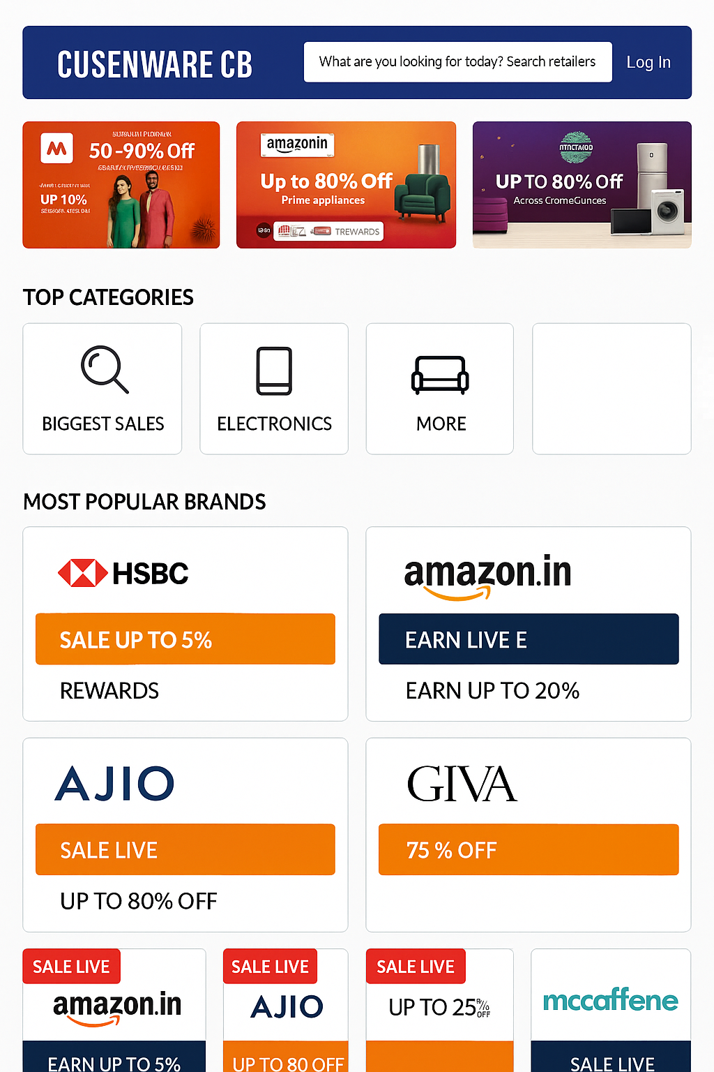 Tech stack powering cashback platform