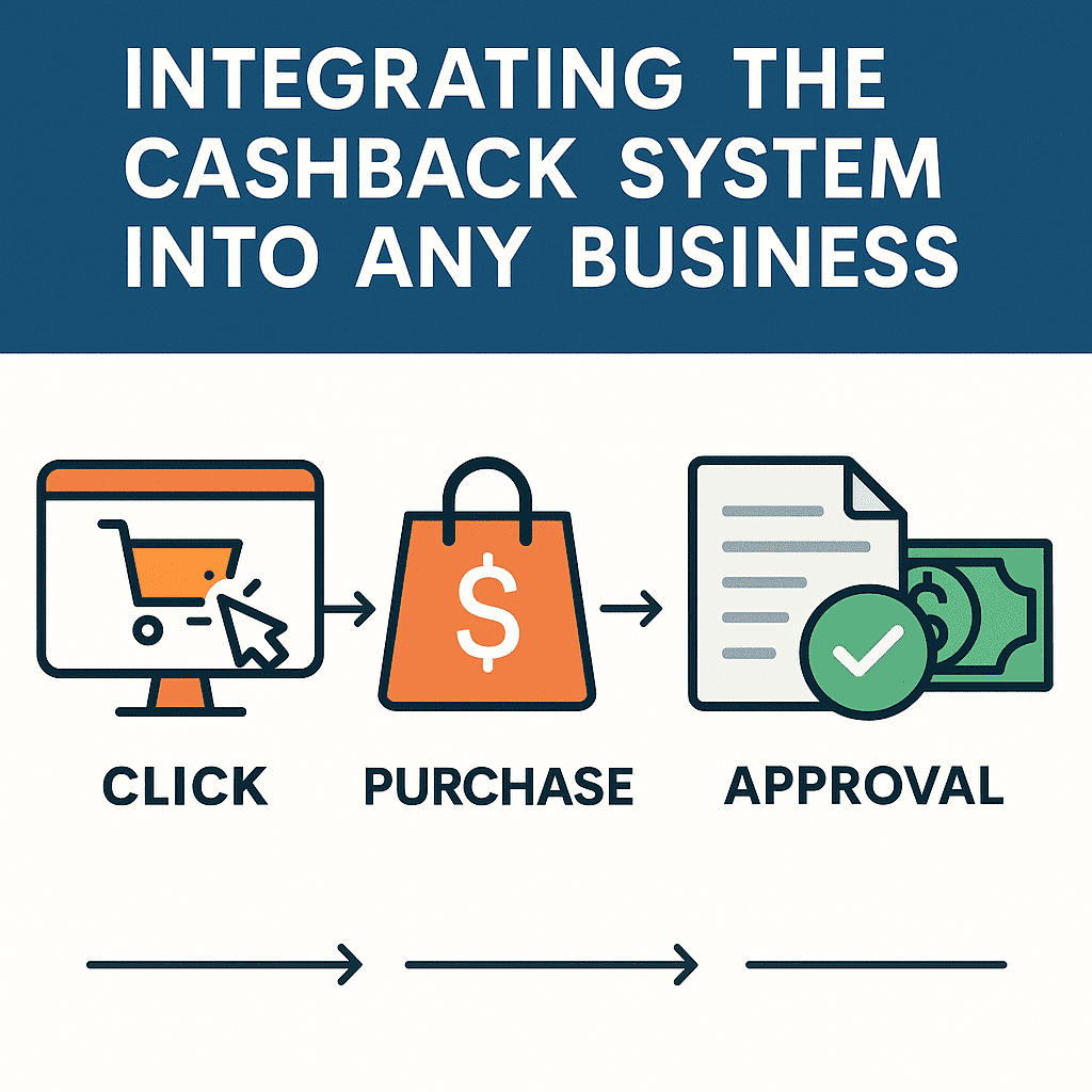 Flow diagram of cashback from click to purchase to approval and payout